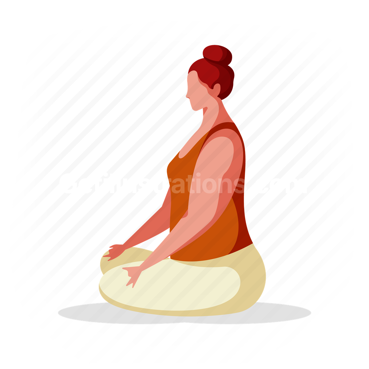 woman, meditate, meditation, fitness